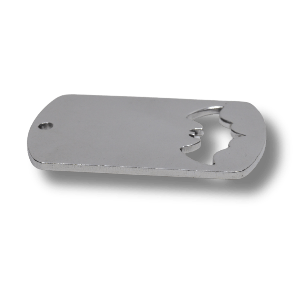 Metal Blanks UK - Aluminium Dog Tag with Bat Cut Out